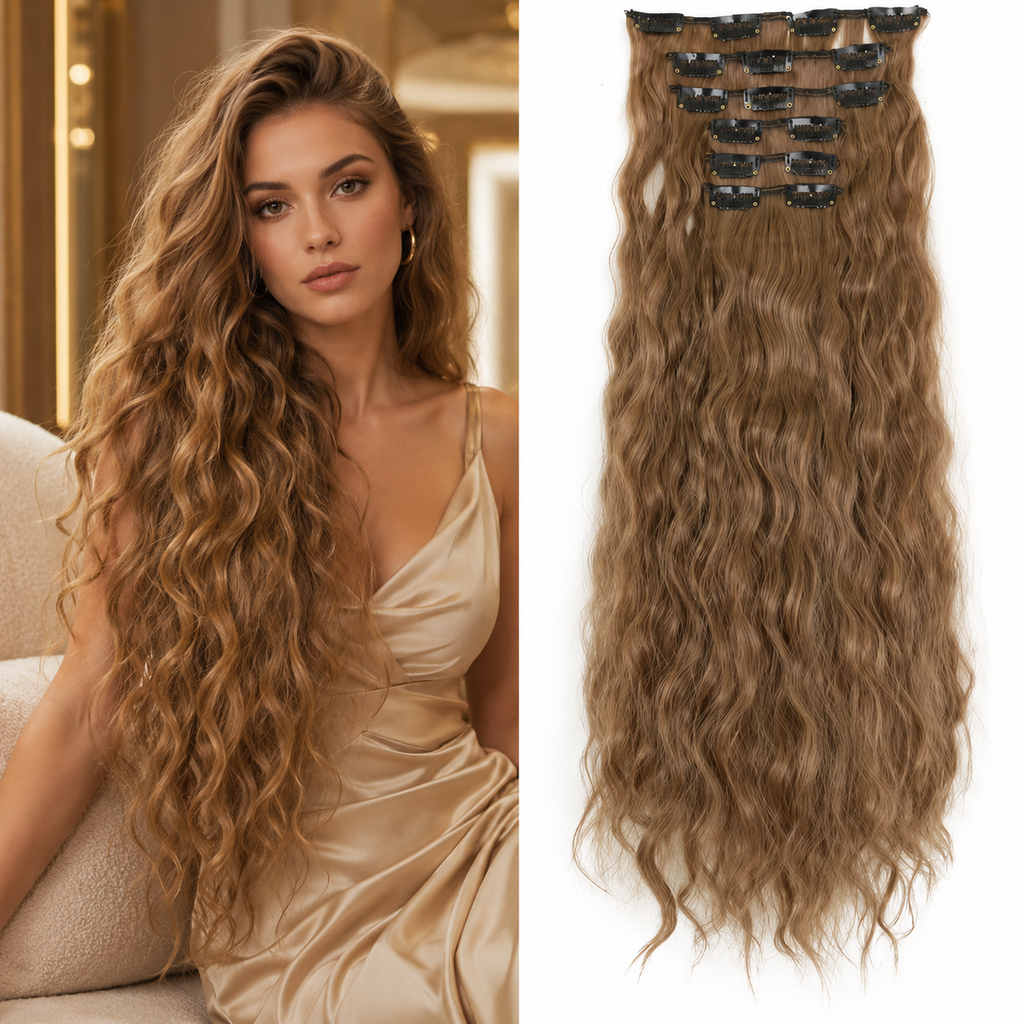 The Curl™ Glam -6-Piece Wavy Clip-In Set
