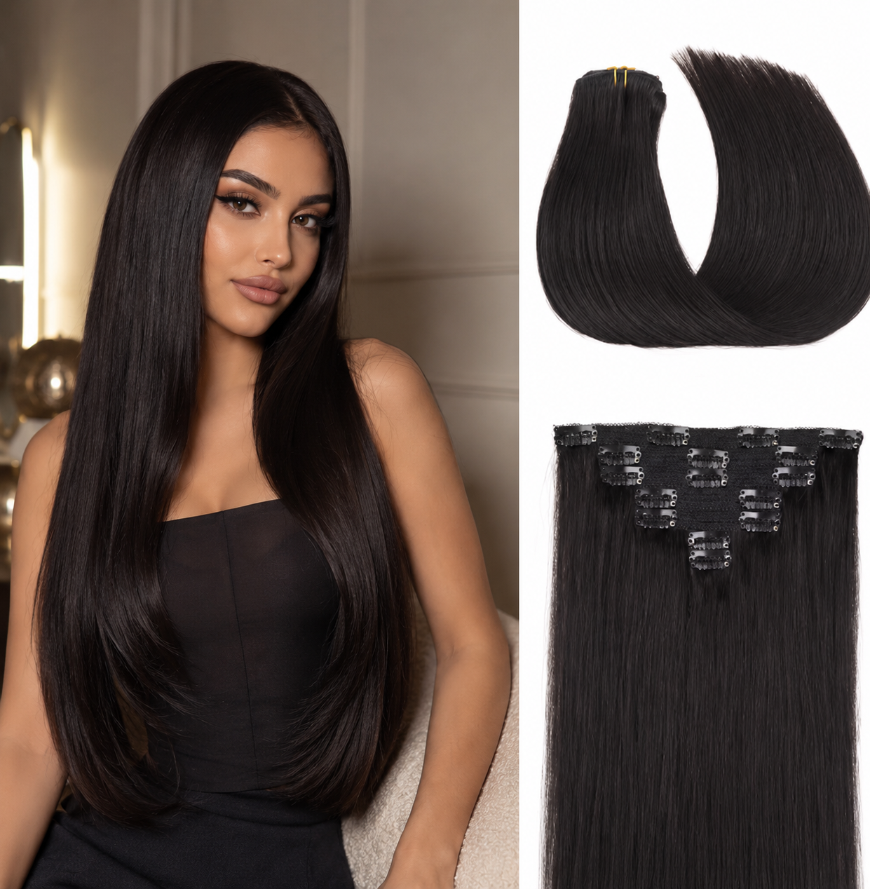 The Silk™ — Double Weft Clip-In Set