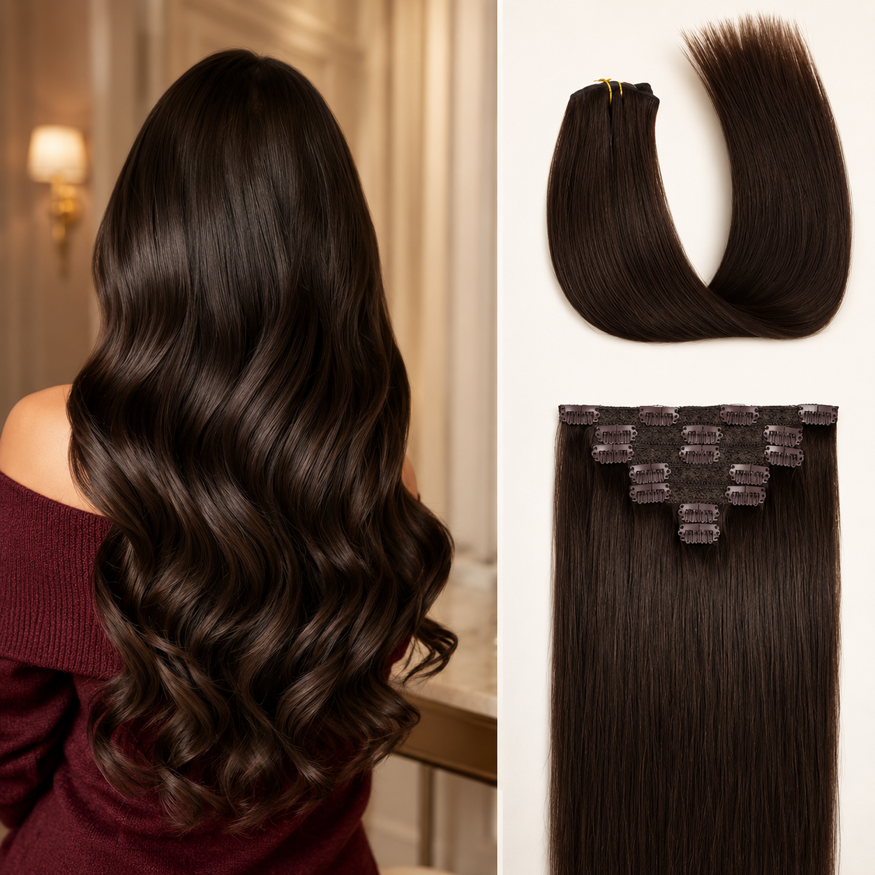 The Silk™ — Double Weft Clip-In Set