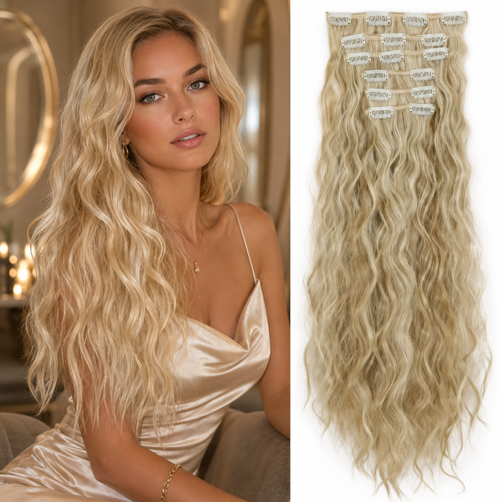 The Curl™ Glam -6-Piece Wavy Clip-In Set