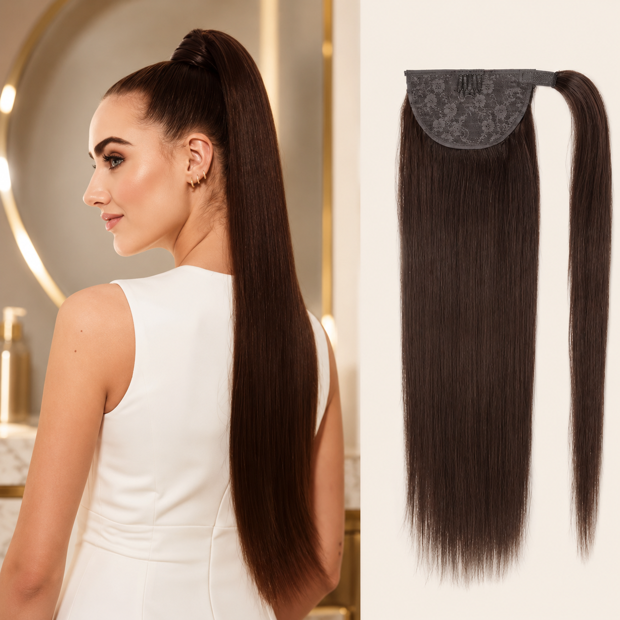 The Wrap Pony™ — Human Hair Ponytail