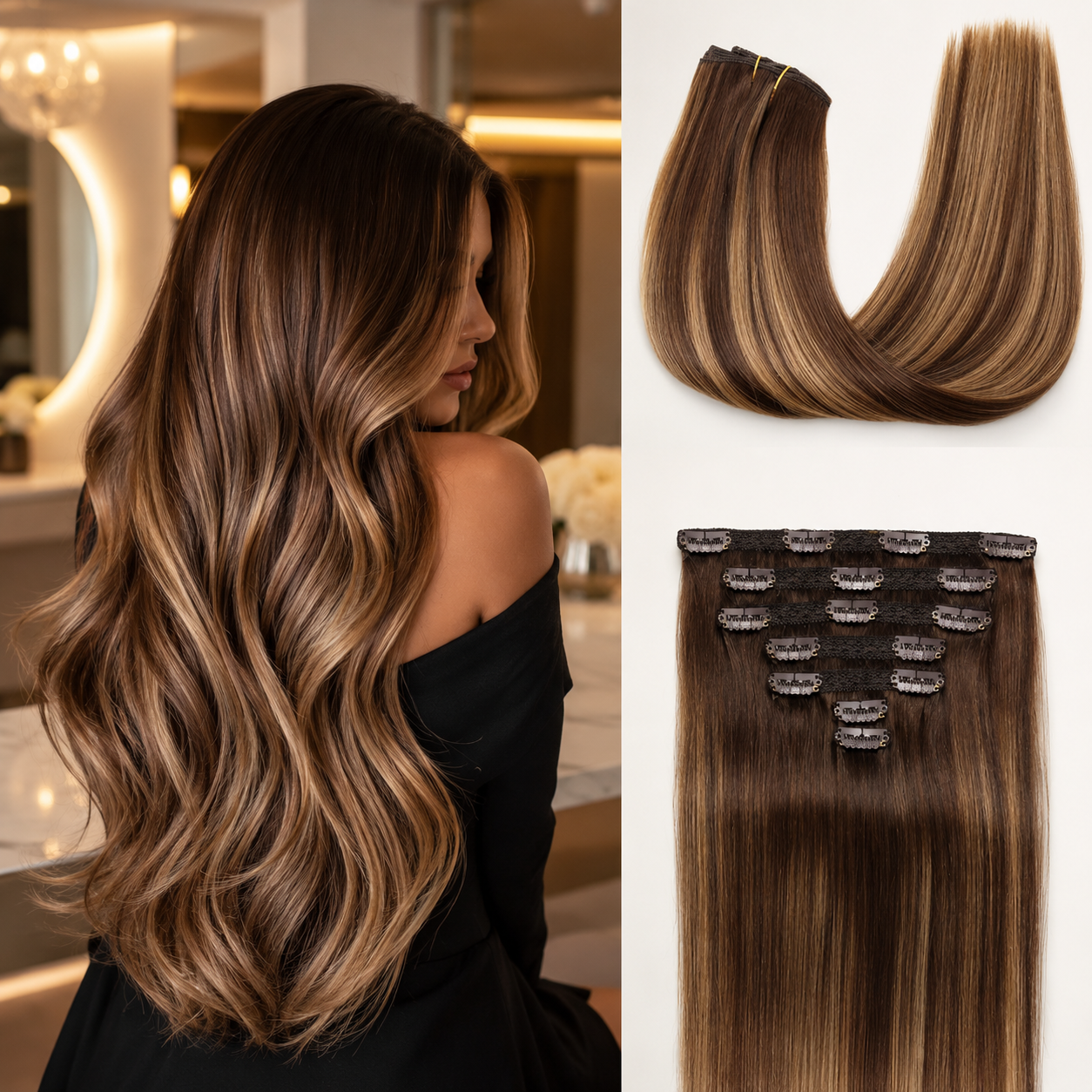 The Silk™ — Double Weft Clip-In Set