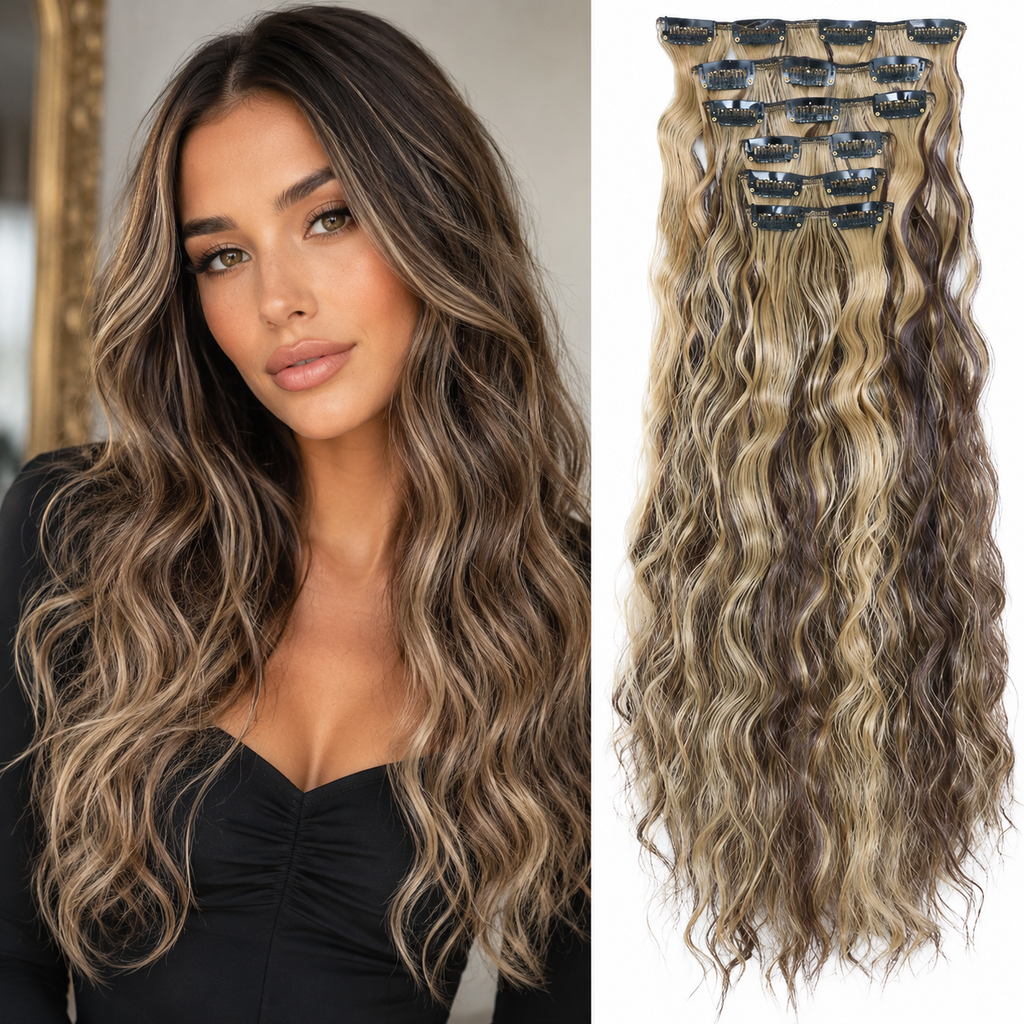 The Curl™ Glam -6-Piece Wavy Clip-In Set