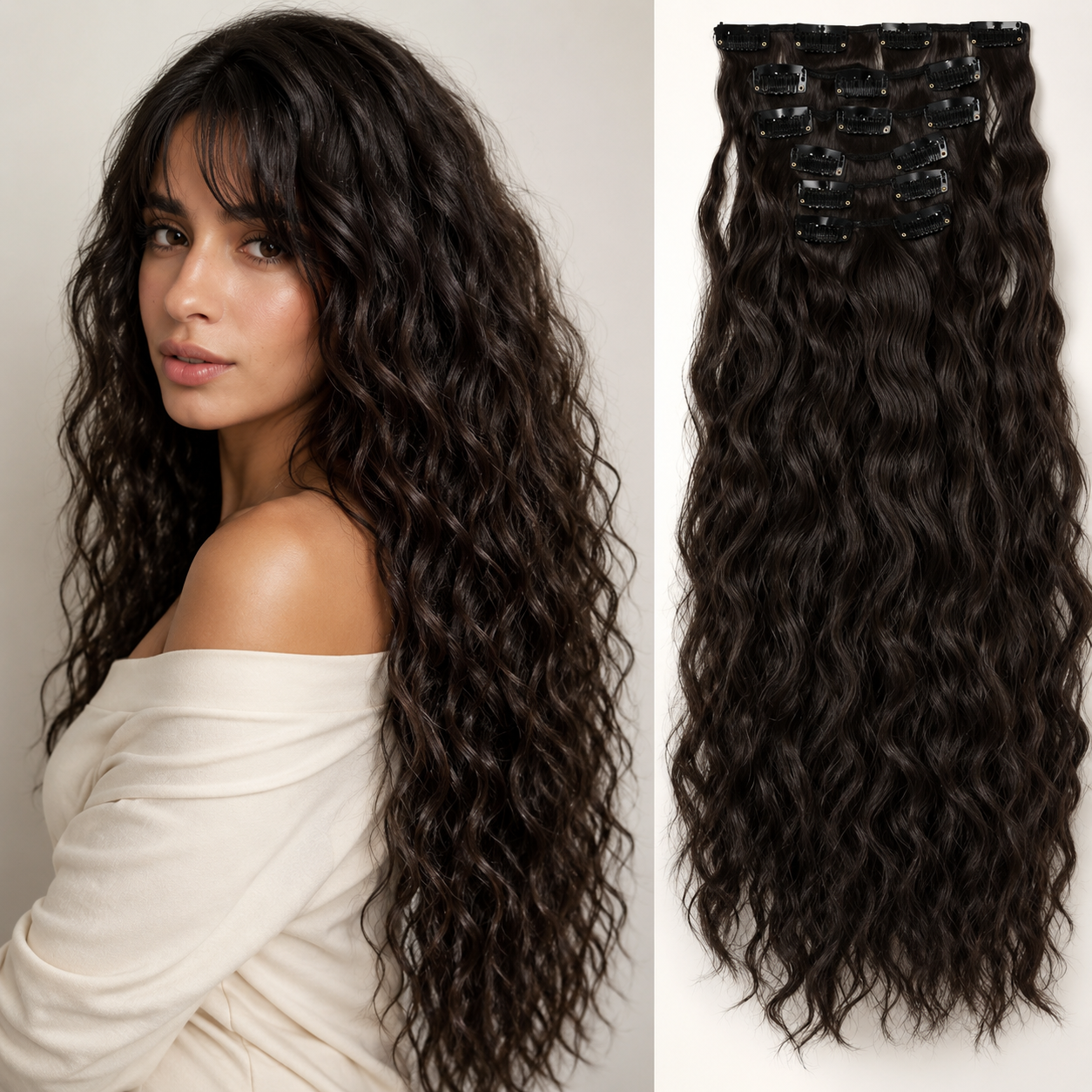 The Curl™ Glam -6-Piece Wavy Clip-In Set