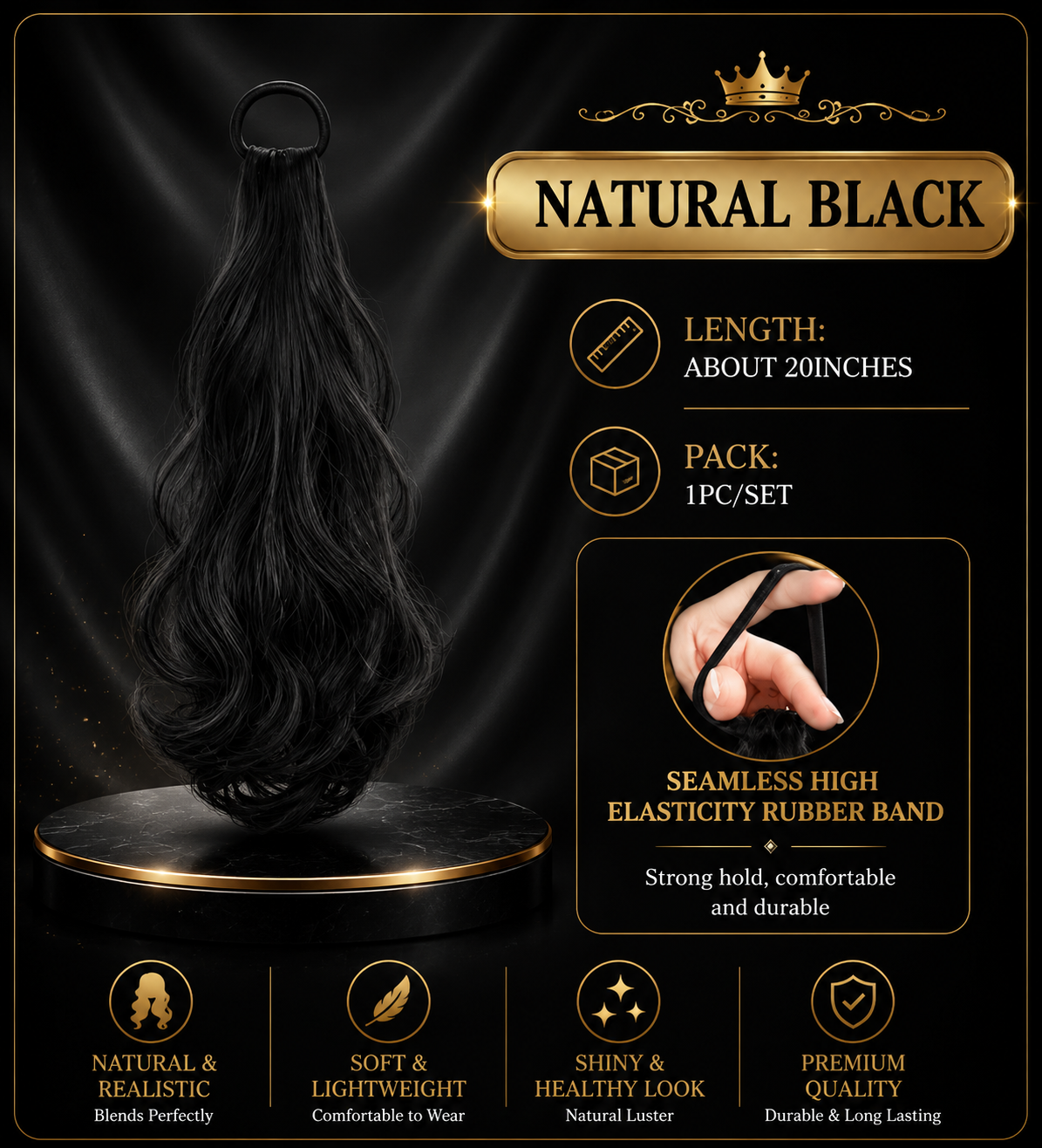 The Layered Pony™ — Heat-Resistant Ponytail