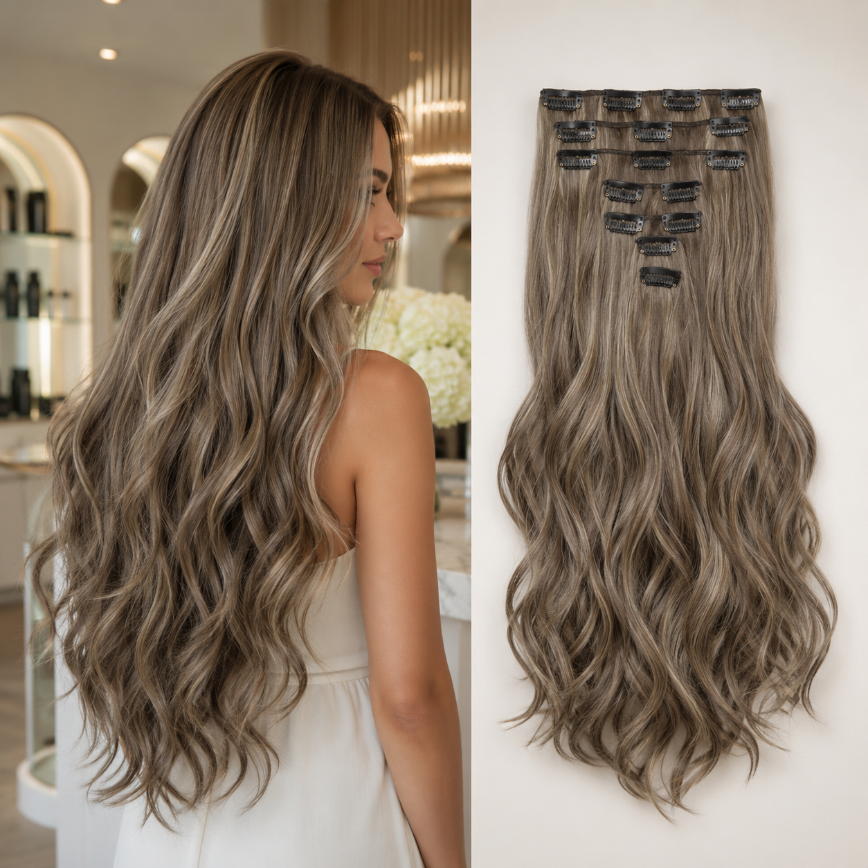 The Wave™ Set — 7-Piece Clip-In Extensions