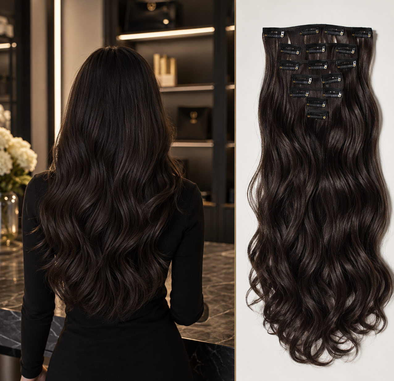 The Wave™ Set — 7-Piece Clip-In Extensions