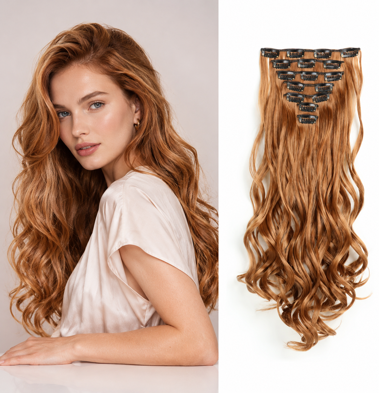 The Wave™ Set — 7-Piece Clip-In Extensions