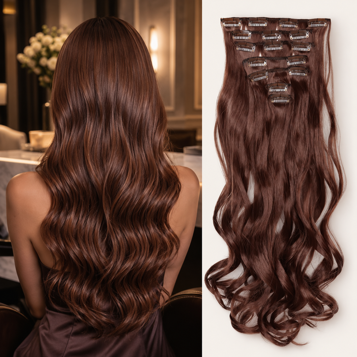 The Wave™ Set — 7-Piece Clip-In Extensions