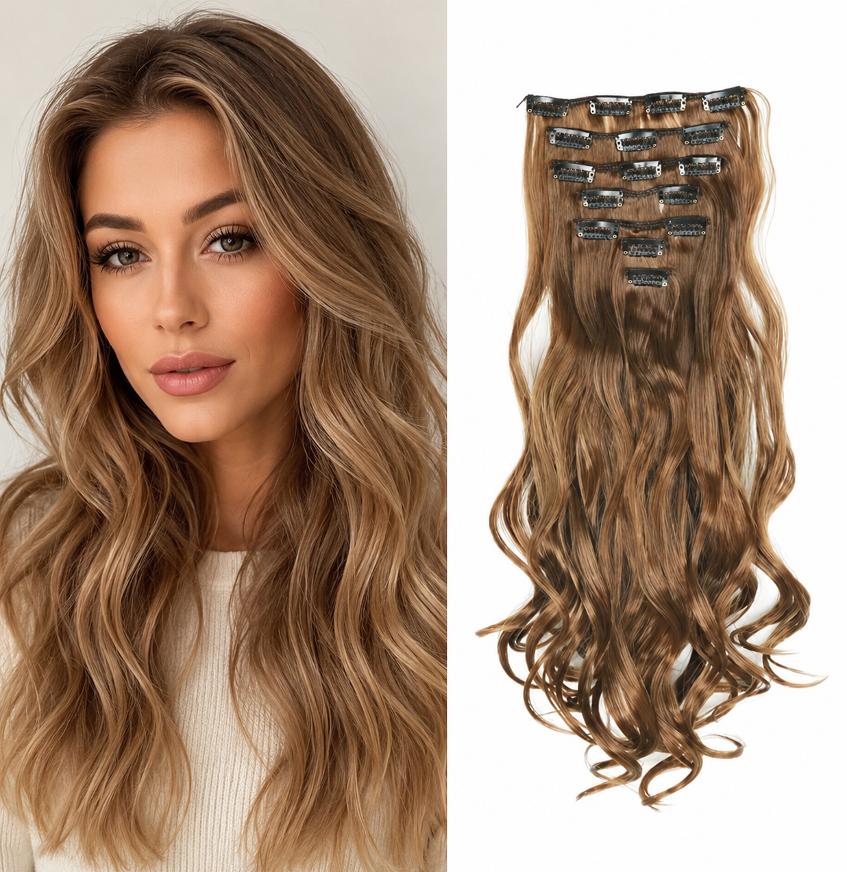 The Wave™ Set — 7-Piece Clip-In Extensions