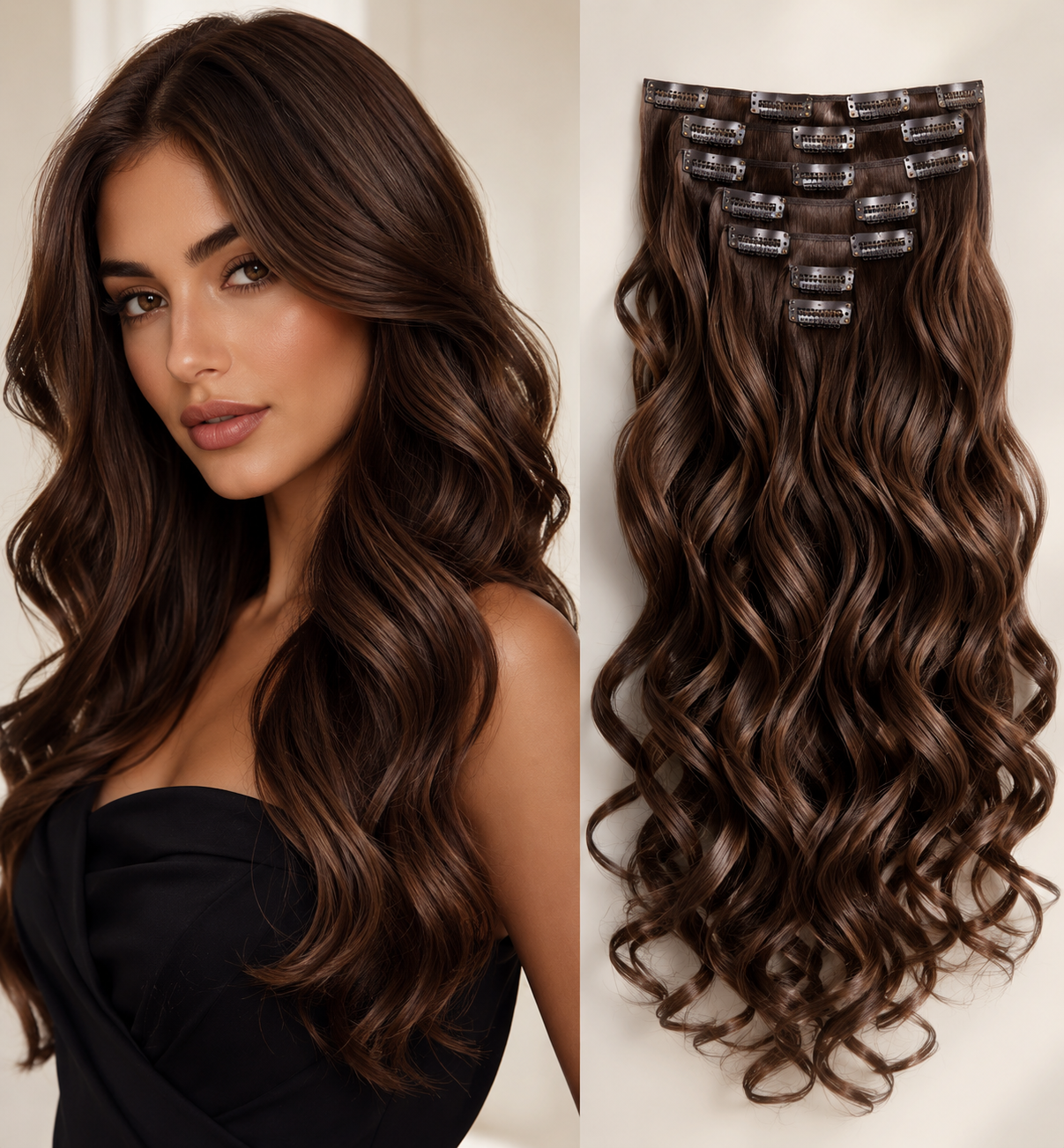 The Wave™ Set — 7-Piece Clip-In Extensions